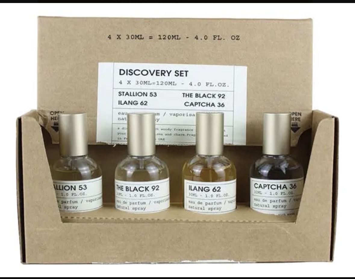 Discovery Set con cuatro fragancias en su caja